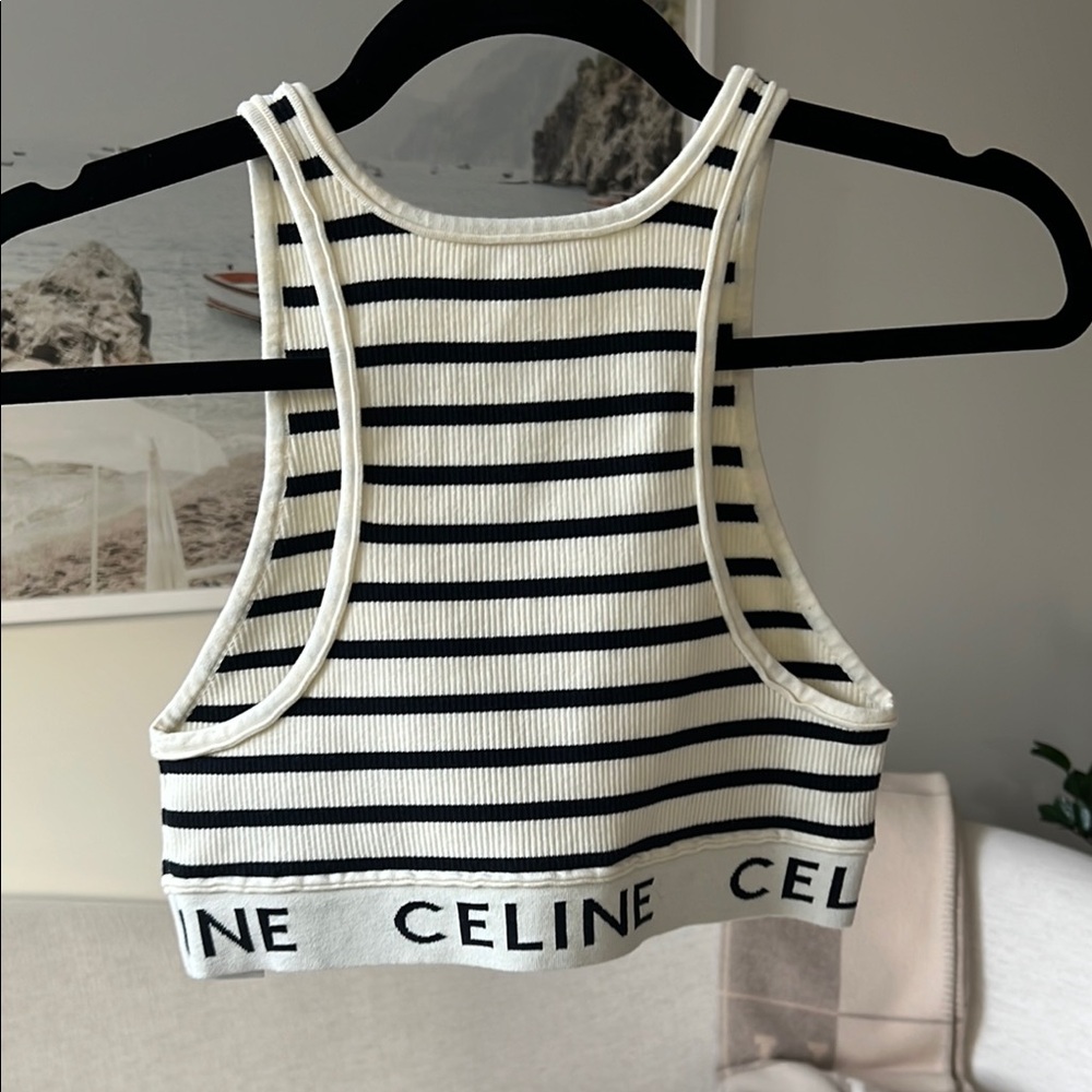 Celine Striped Ribbed Crop Top - Picture 5 of 6